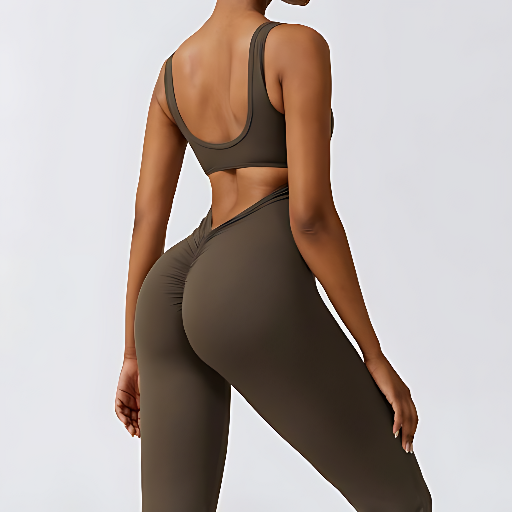 V-Back Gym Jumpsuit