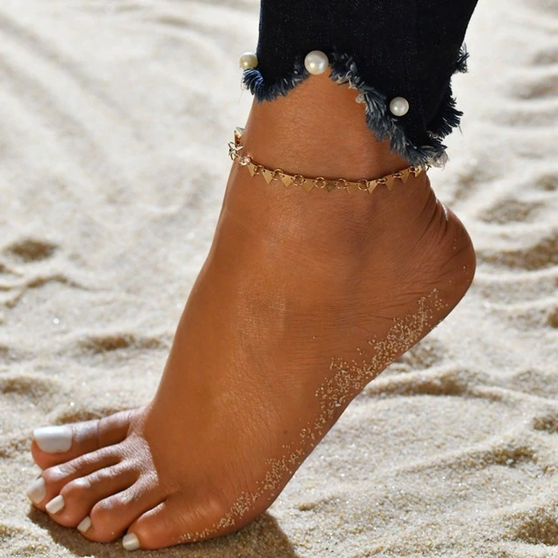 Boho Sparkle Anklet Set: Cubic Zirconia Beads