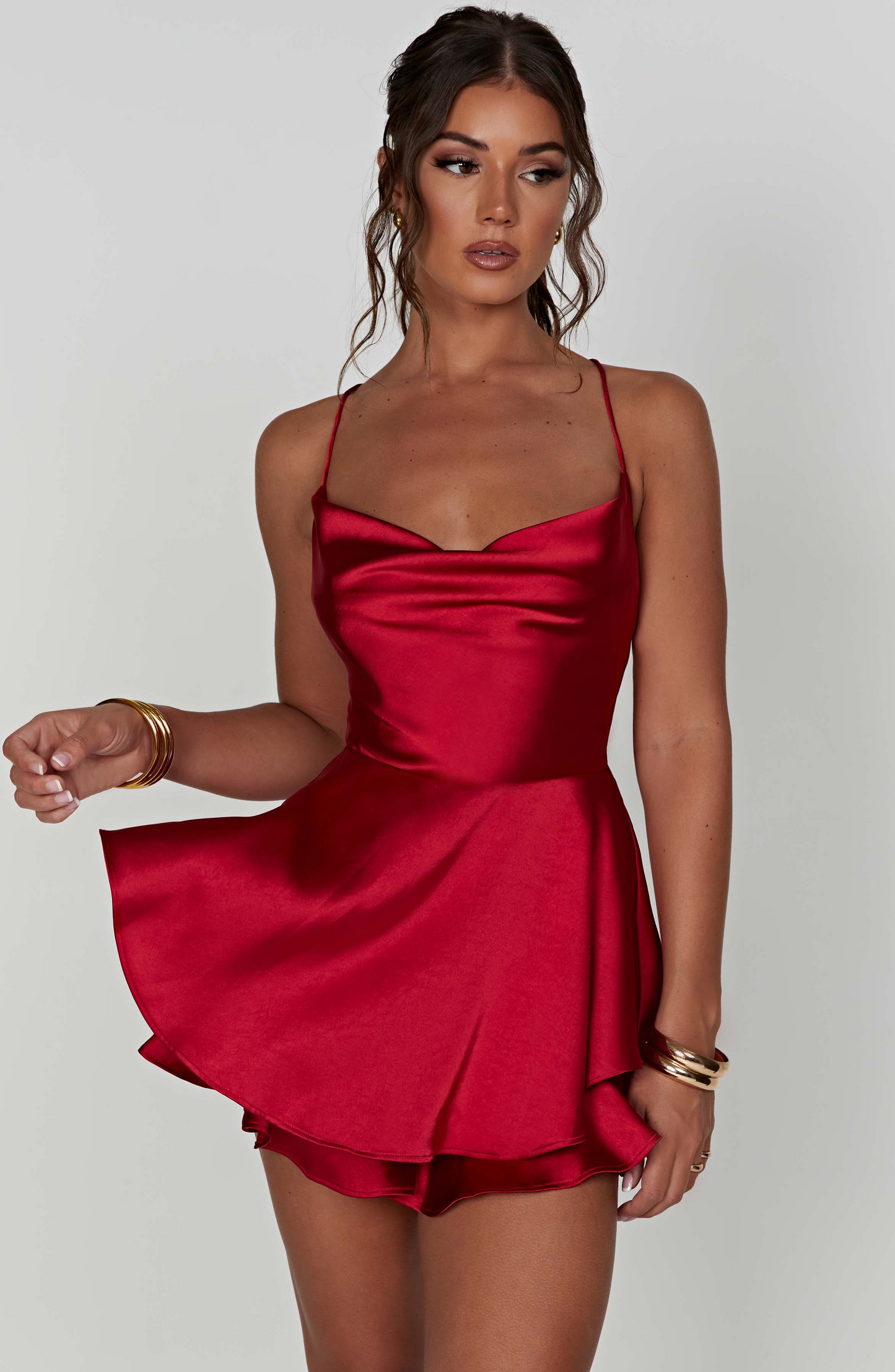 Satin Swing Dress: Seaside-Inspired Elegance