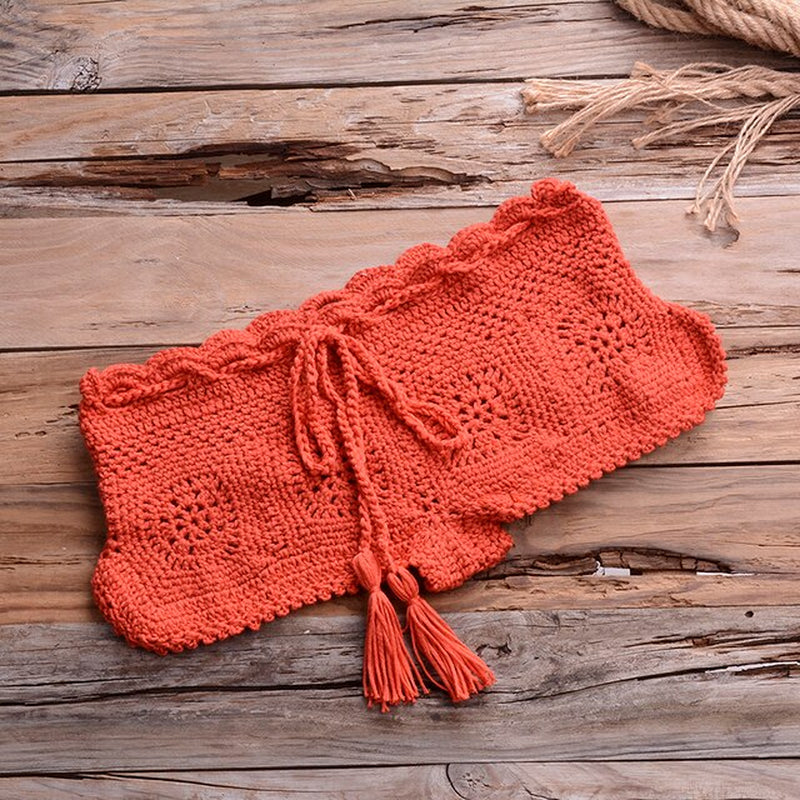 Charming Crochet Bikini Ensemble: Summer Loveliness Swimwear