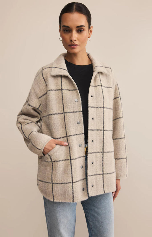 LA Plaid Wool-Blend Jacket