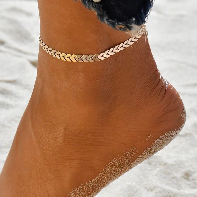 Boho Sparkle Anklet Set: Cubic Zirconia Beads