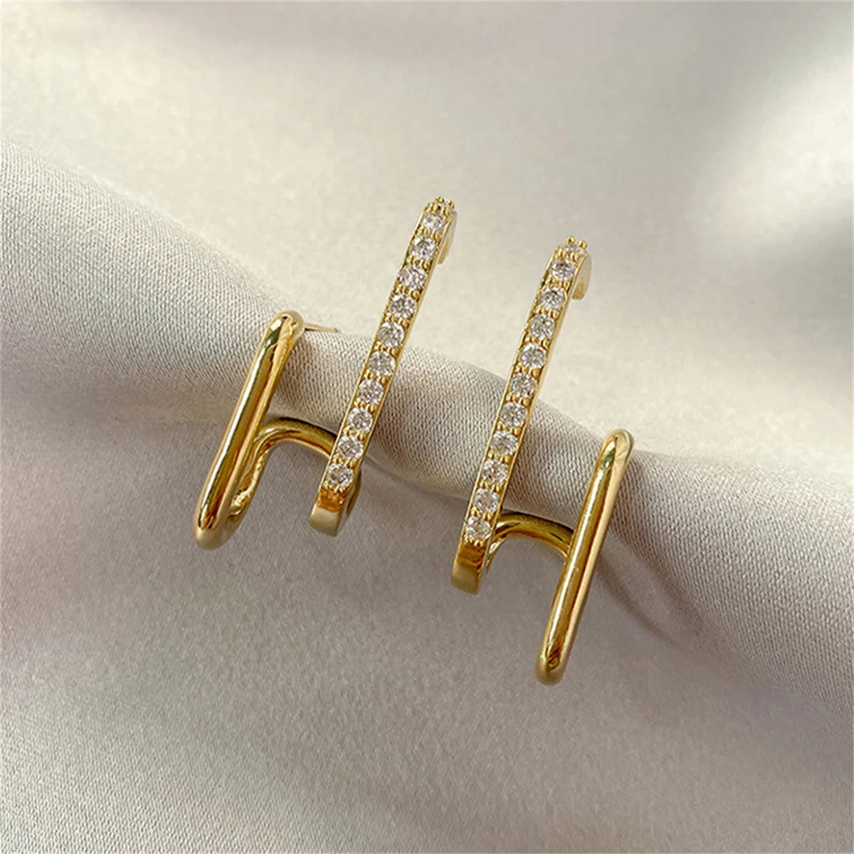 Golden Glow Crystal Earrings