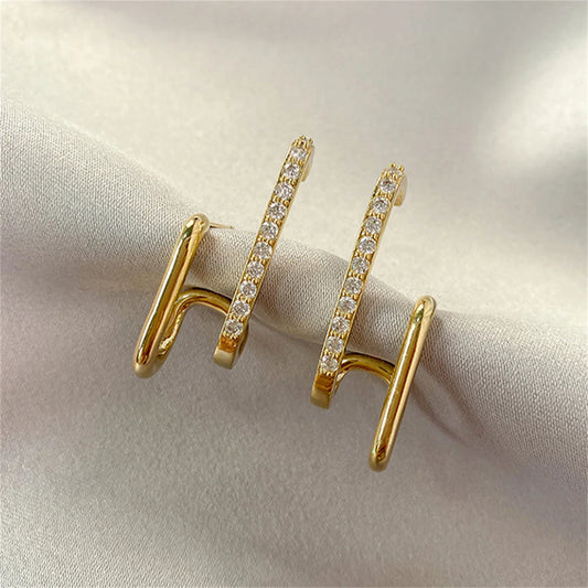 Golden Glow Crystal Earrings